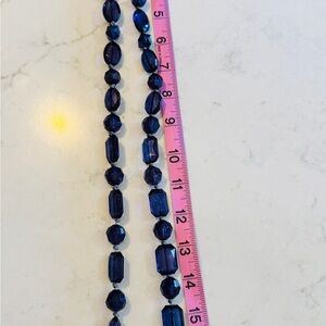 Elegant Blue Beaded Necklace